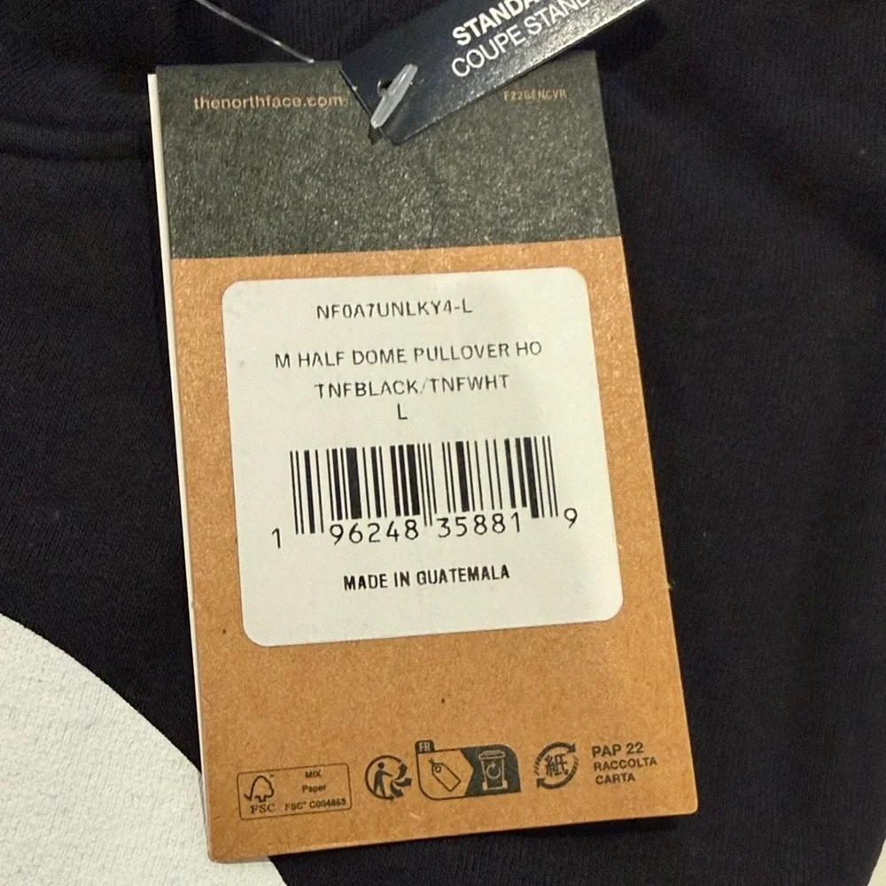 The North Face Men's Black Hoodie Sweatshirt - Picture 2 of 3